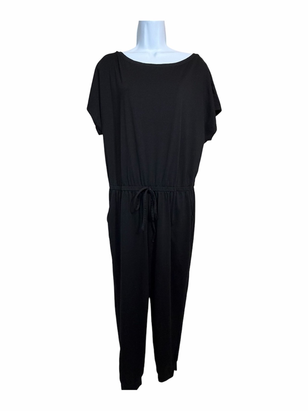 Black Women's Drawstring Jumpsuit